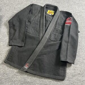 Fuji Victory BJJ Gi Jacket Mens A3 Black Kimono Top A3 Cotton Jiu Jitsu
